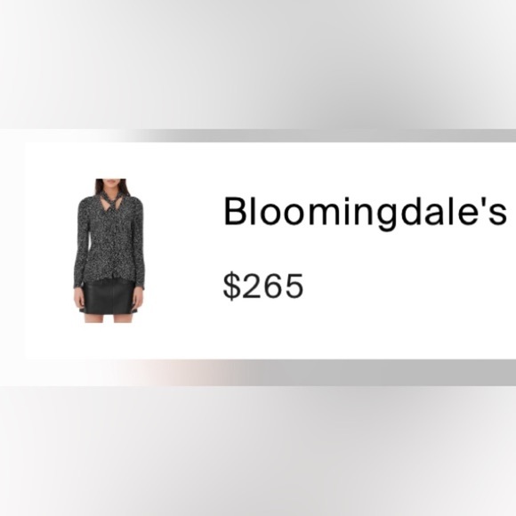 MAJE • COSINI PRINTED TIE NECK TOP • NWT - Picture 6 of 10